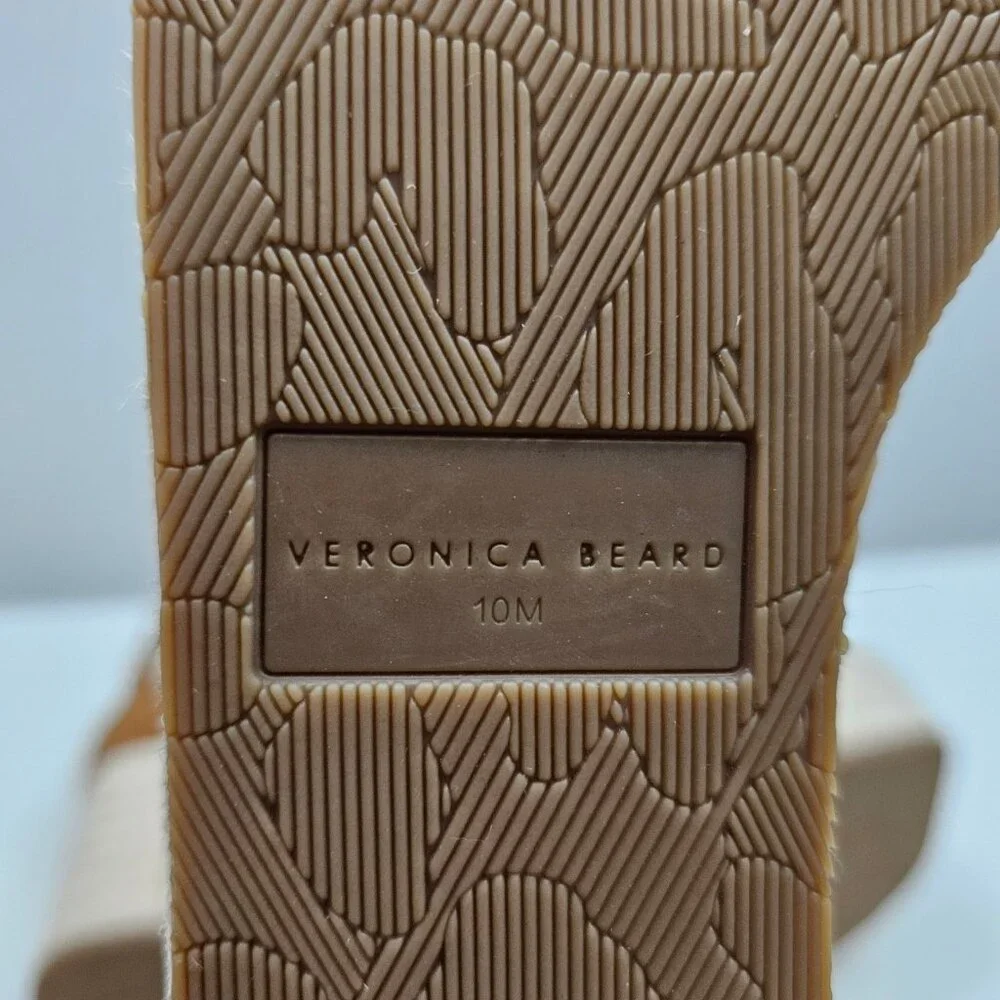 Veronica Beard Gianna Espadrille Wedge Sandal 10 Brown Suede Ankle Strap NEW